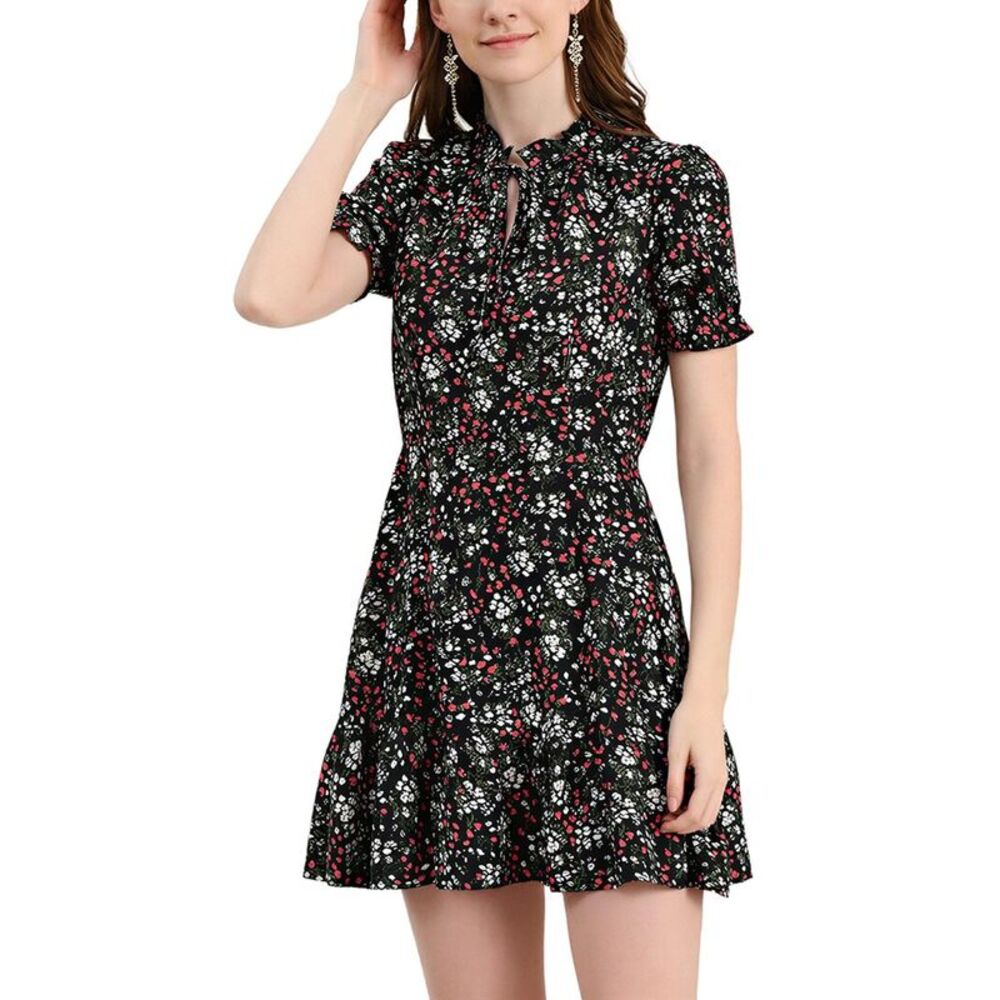 Amina Glam Womens  Mini Dress, Black